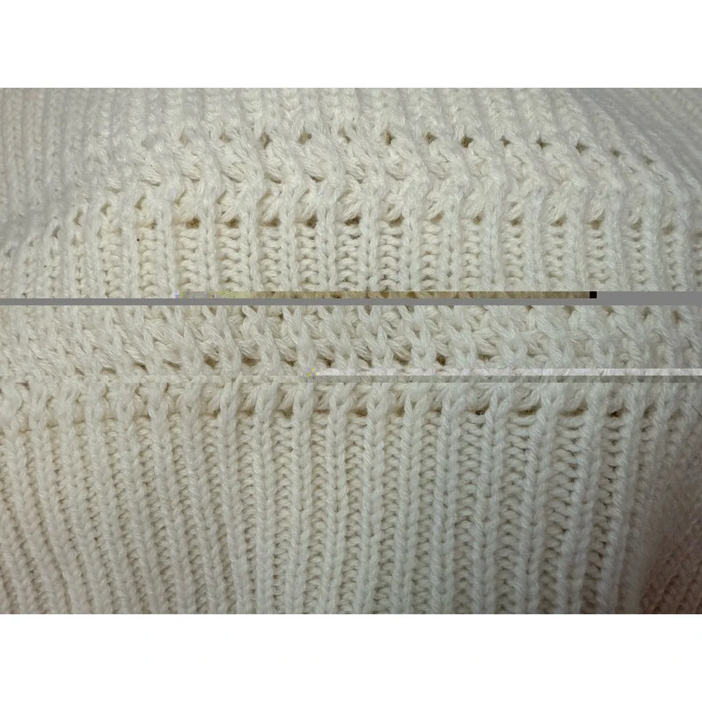 Armani Exchange Women's Knitted Cozy Ivory‎ Made in Italy Knit Scarf 86